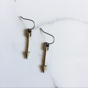 3 for $10 - Bronze arrow earrings